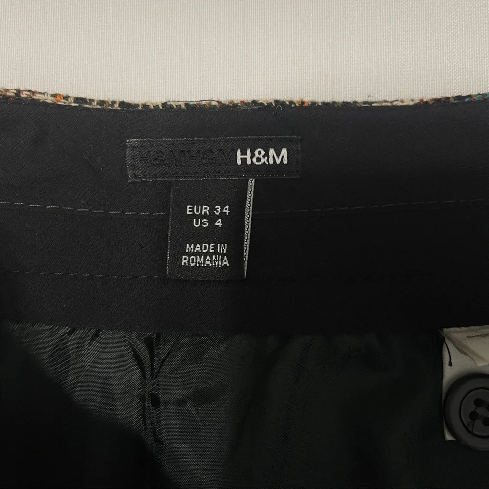 H&M Sparkle Plaid A-line Skirt Midi size 4